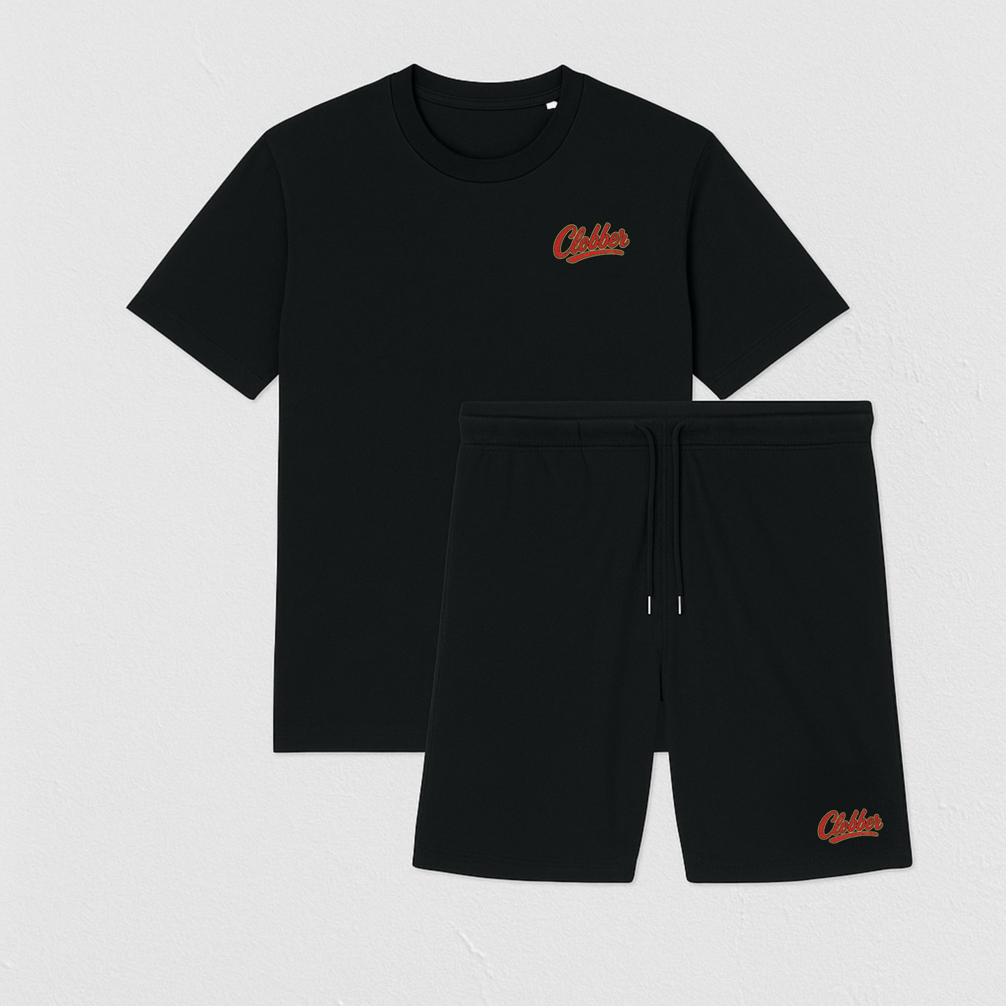 CLOBBER™ Script T-Shirt and Jogger Shorts Set