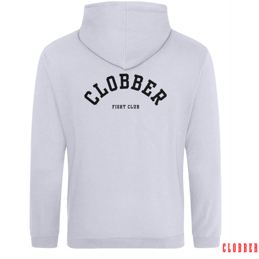 CLOBBER™ Classic Hoodie - Black Edition (Small Front, Large Back Logo)