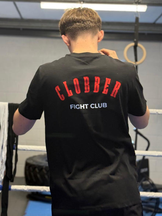 CLOBBER™ Signature Tee – Red Logo Edition