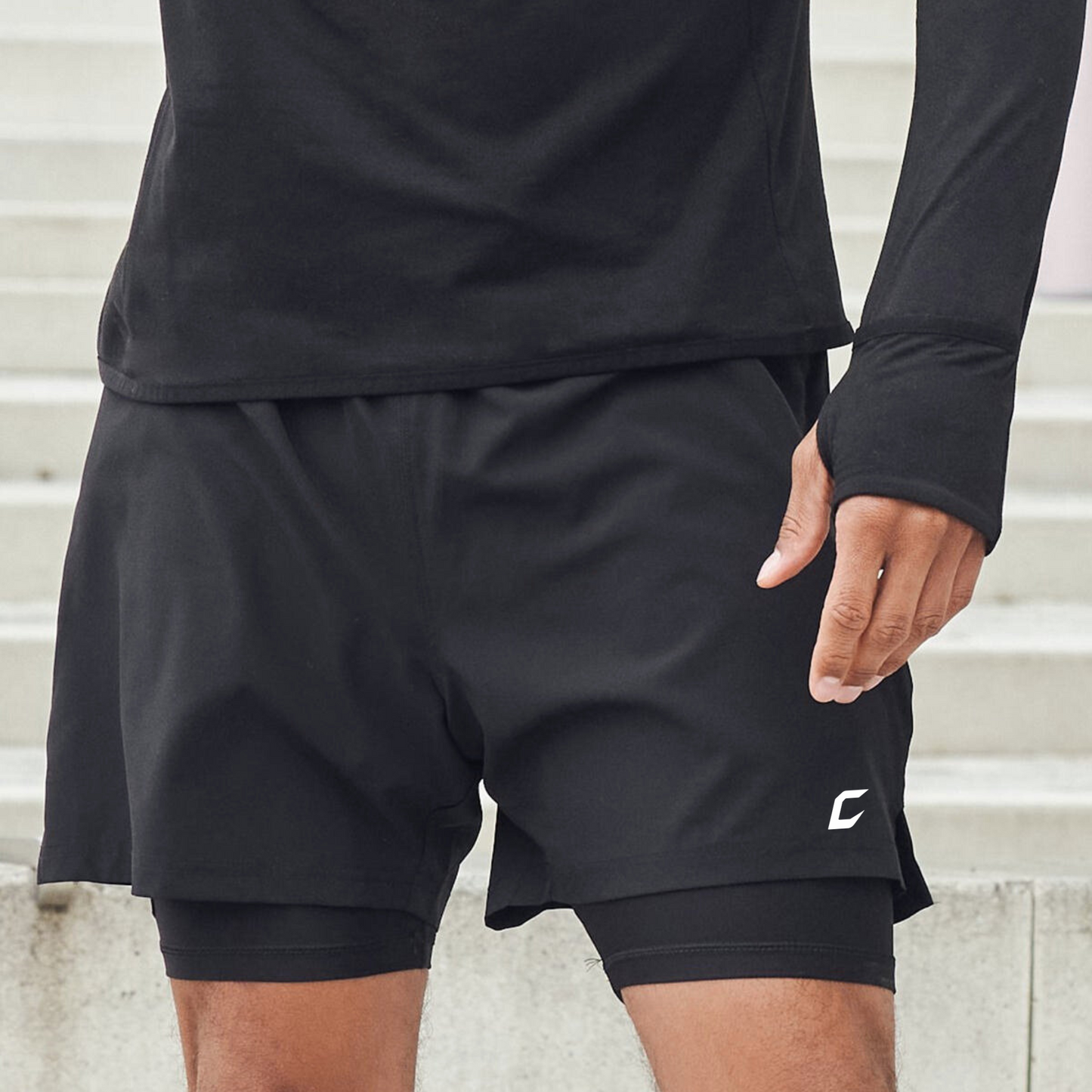 CLOBBER™  Men’s Double Layer Sport Shorts