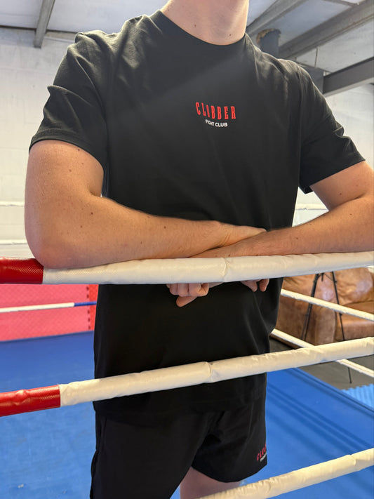 CLOBBER™ Signature Tee – Red Logo Edition